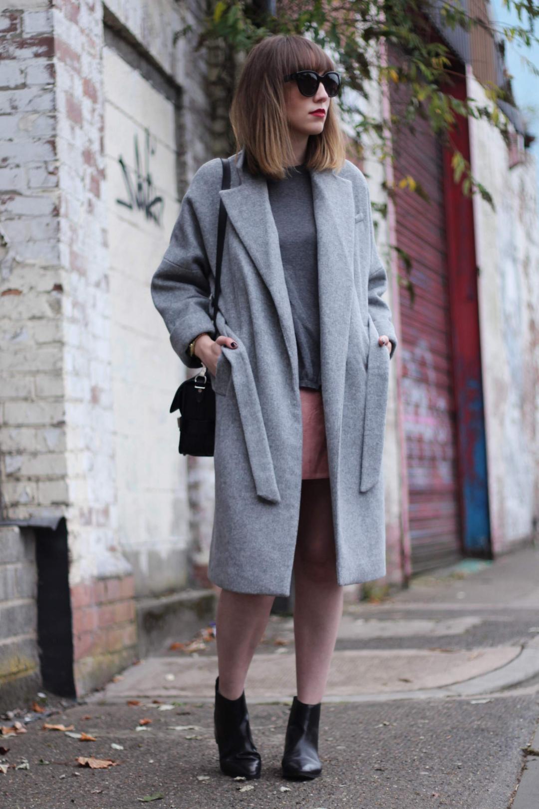 zara-grey-coat-proenza-schouler-PS11-zara-pink-leather-skirt