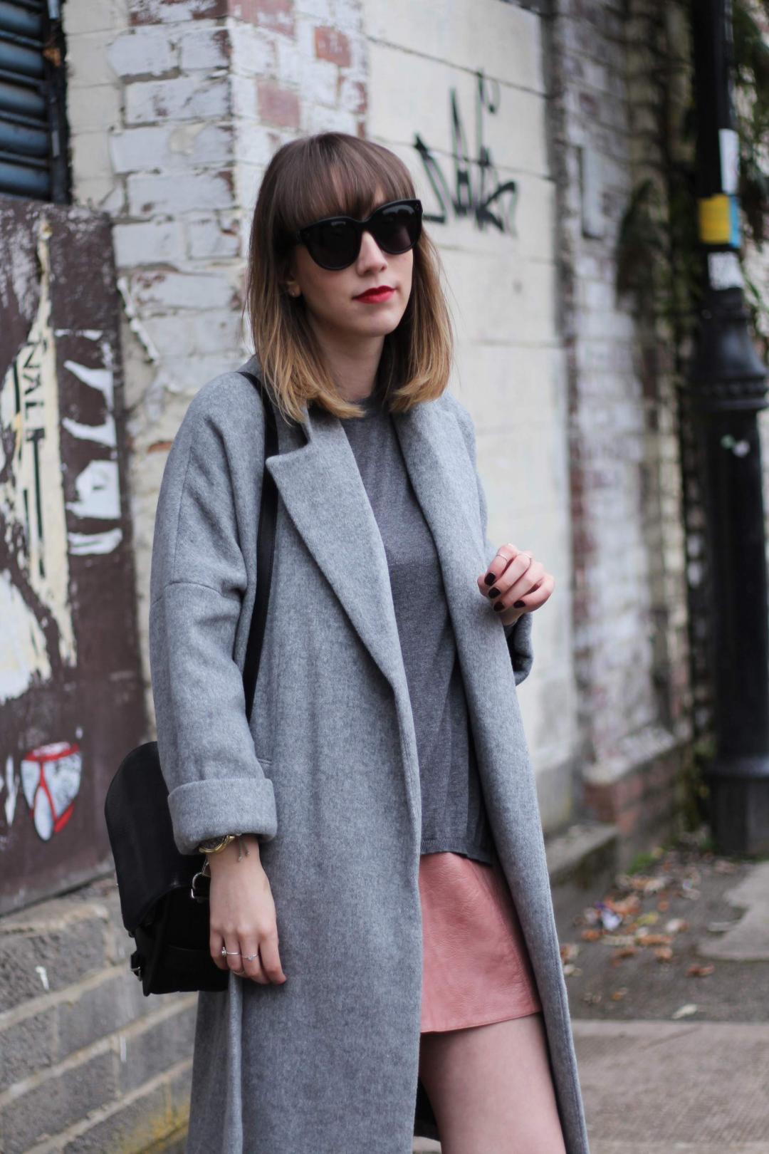 Zara grey coat top