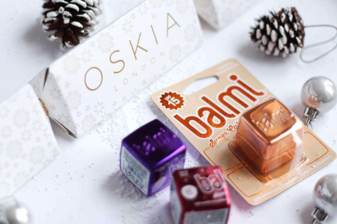 christmas-gift-guide-skincare-oskia-cleansing-gel-balmi-lip-balm-cherry-rose-gold-blackcurrent