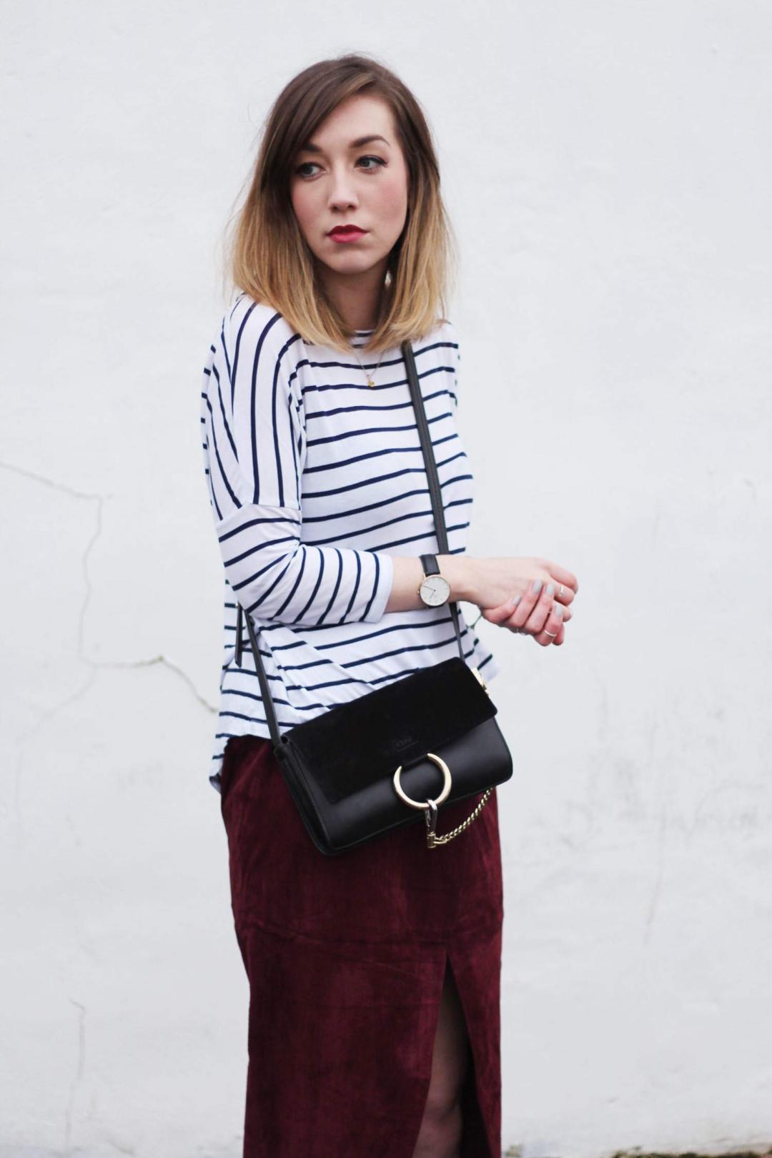 january-asos-suede-wrap-skirt-COS-belted-coat-whistles-lace-up-heels-stripe-top-5