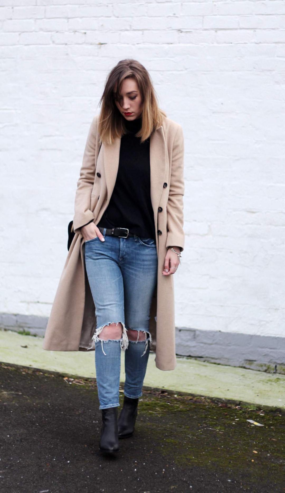 topshop-outfit-long-camel-coat-sock-boots-7-for-all-mankind-jeans-suede-bag