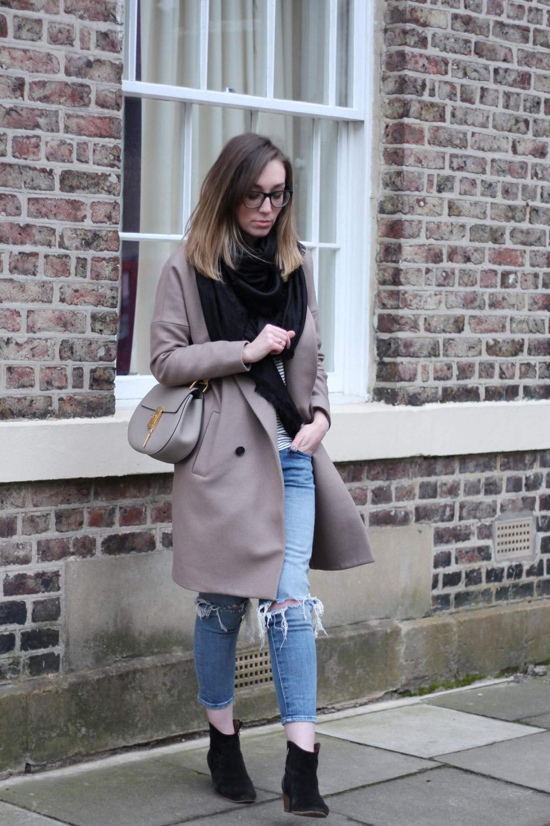 all-saints-ember-nesi-coat-chloe-drew-grey-ripped-jeans-louis-vuitton-black-scarf-1