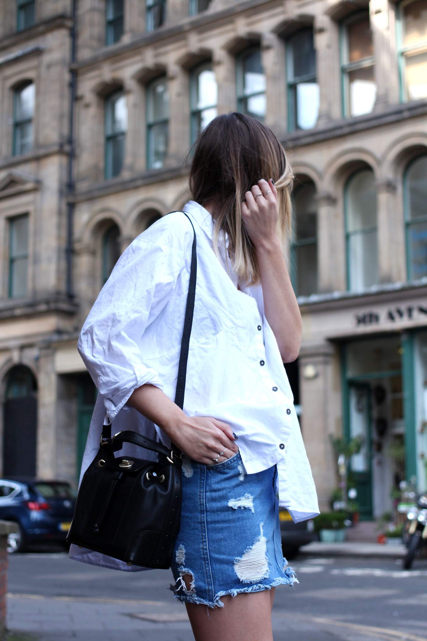 ego-boots-denim-skirt-oversized-white-shirt-radley-bag-4