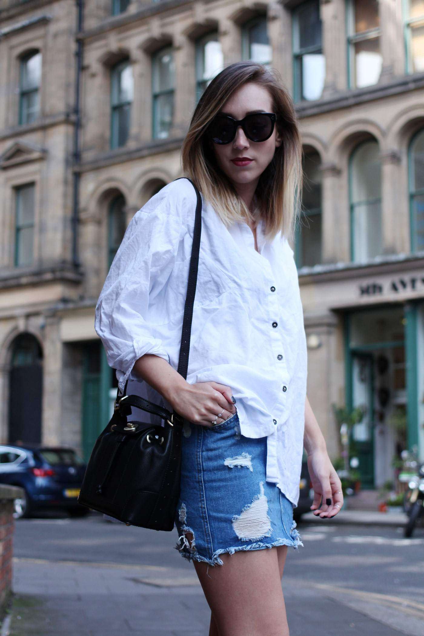 ego-boots-denim-skirt-oversized-white-shirt-radley-bag-5