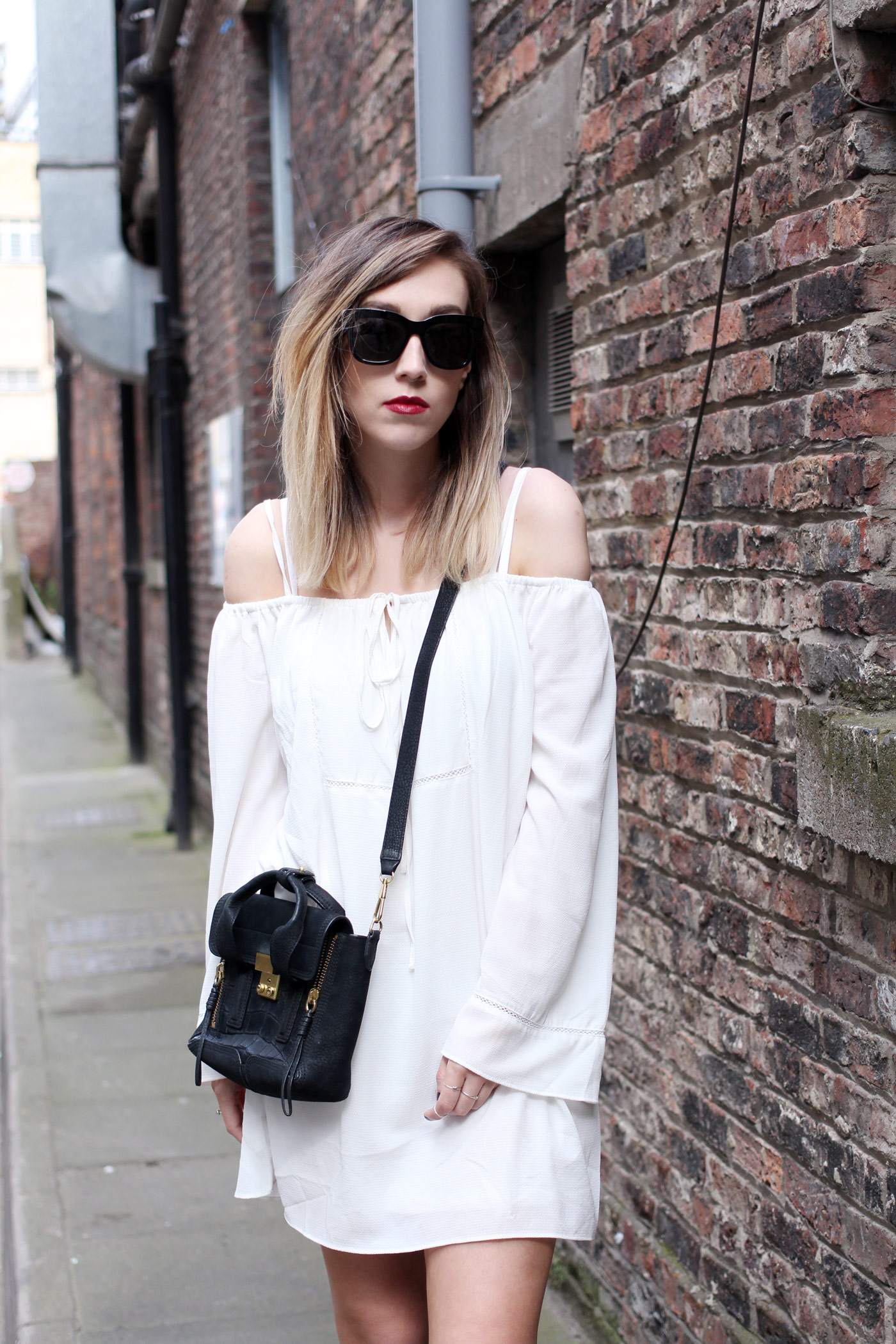 white-off-shoulder-dress-phillip-lim-pashli-mini-chloe-susanna-boots-3