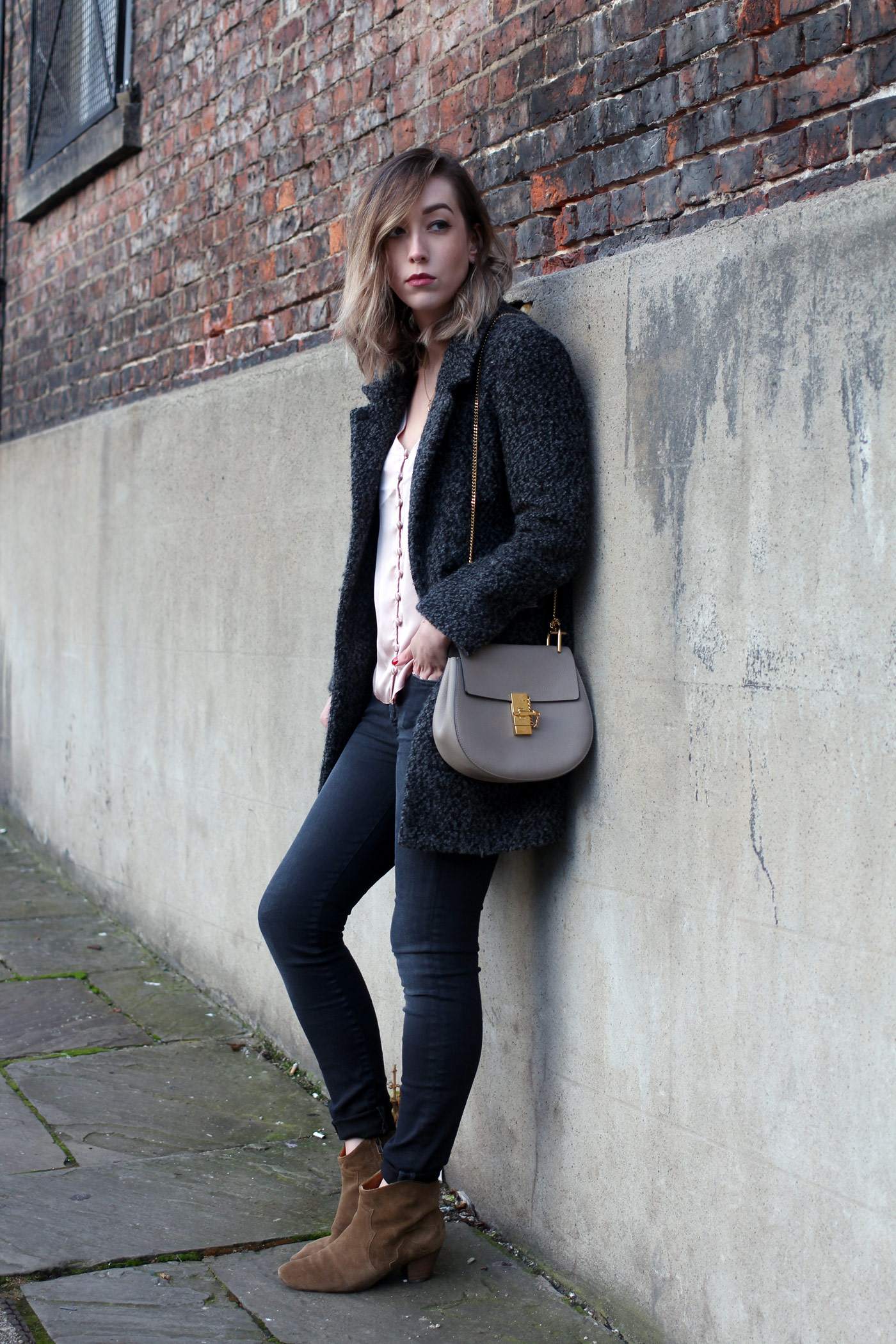 nude-pink-button-up-silk-cami-top-chloe-drew-bag-grey-4