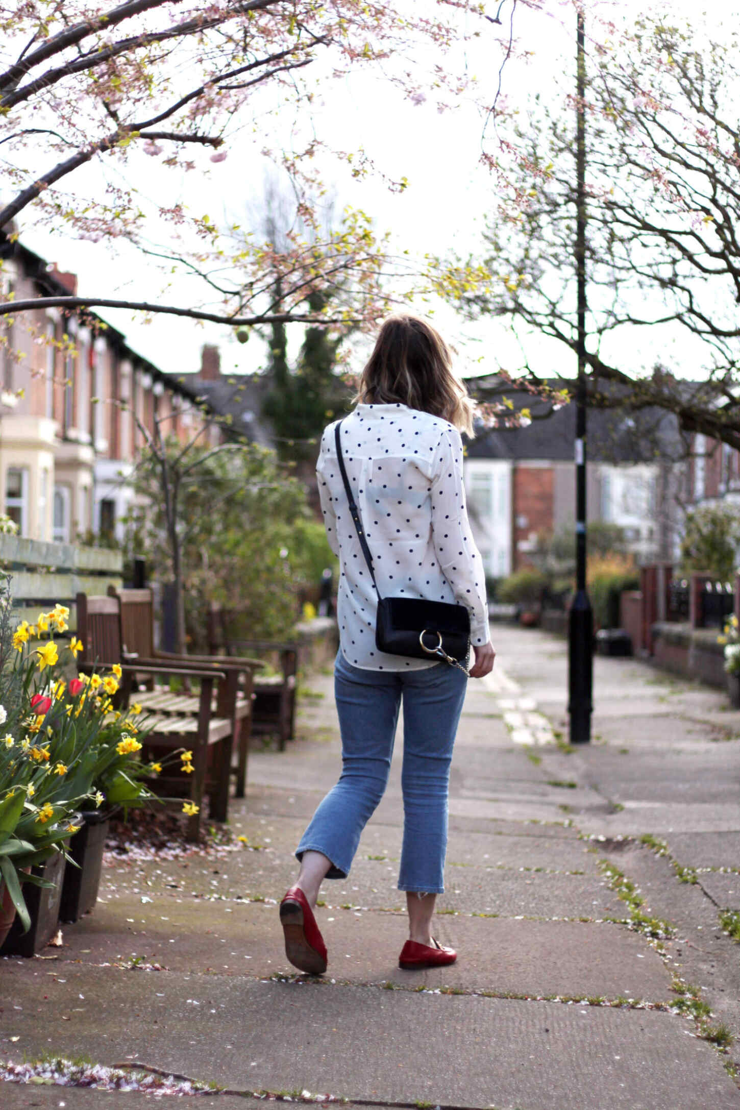 boden-polkadot-shirt-BDG-jeans-gucci-red-jordaan-loafers-3