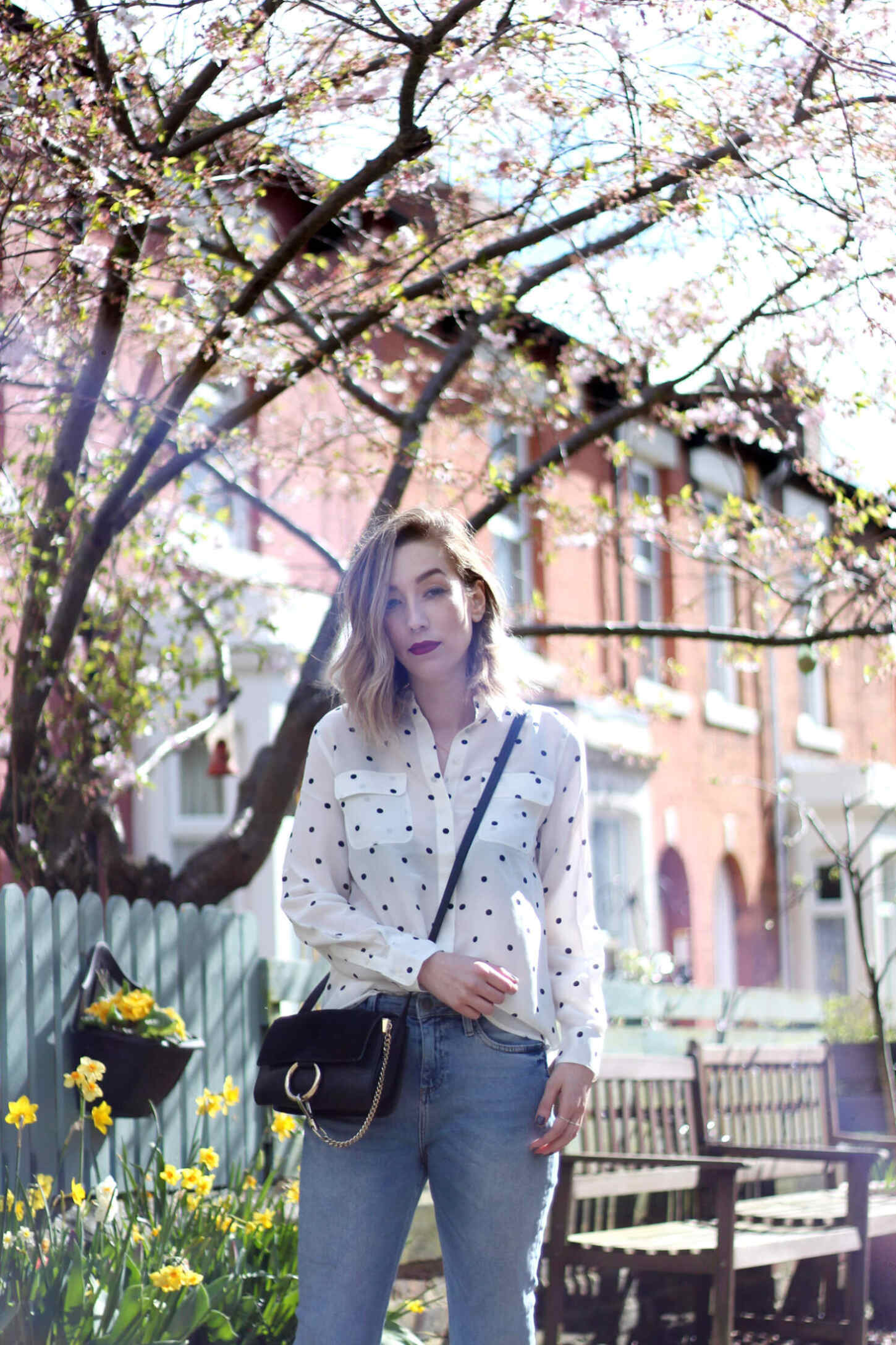 boden-polkadot-shirt-BDG-jeans-gucci-red-jordaan-loafers-5