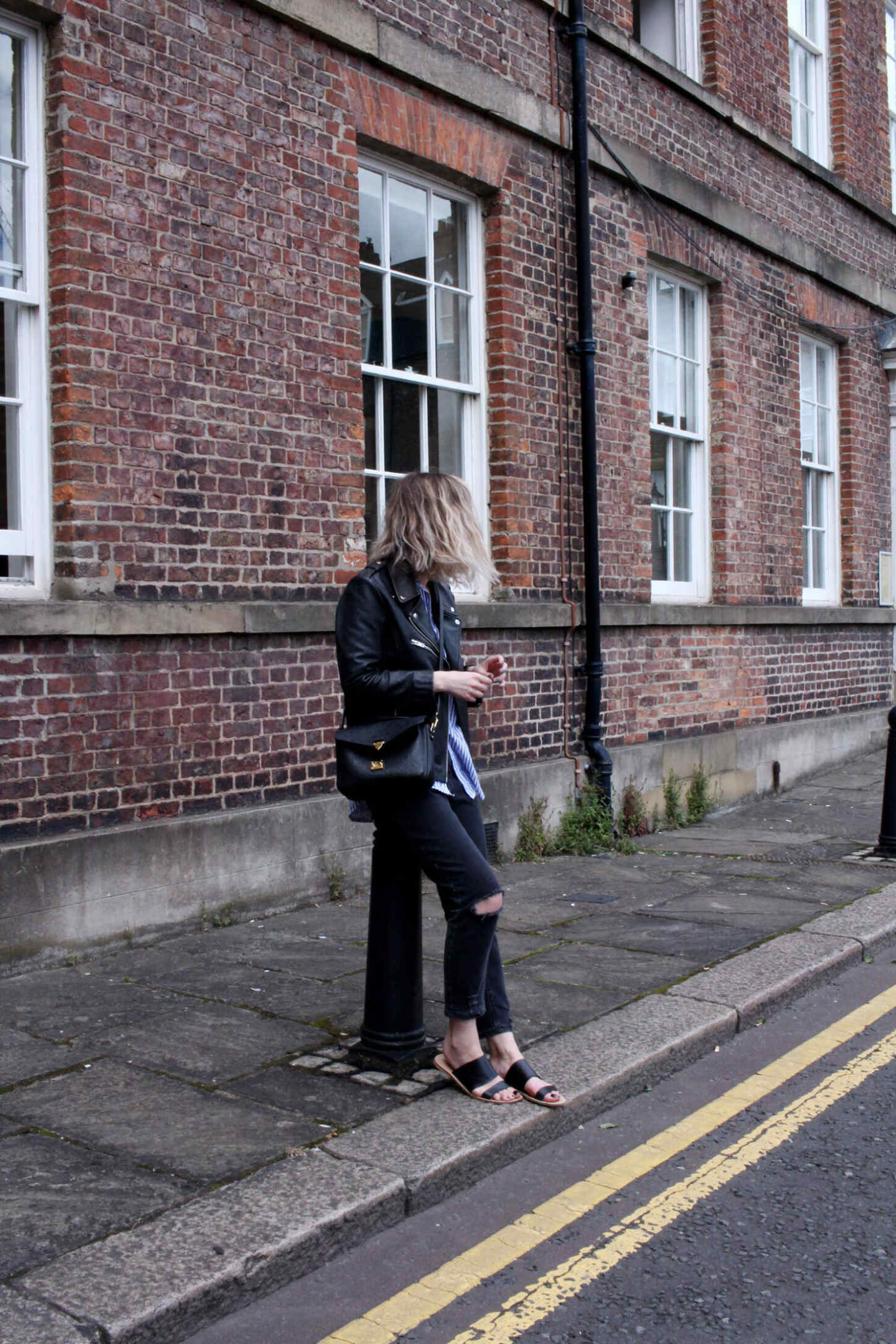 asos-girlfriend-jeans-leather-jacket-sandals-stripe-shirt