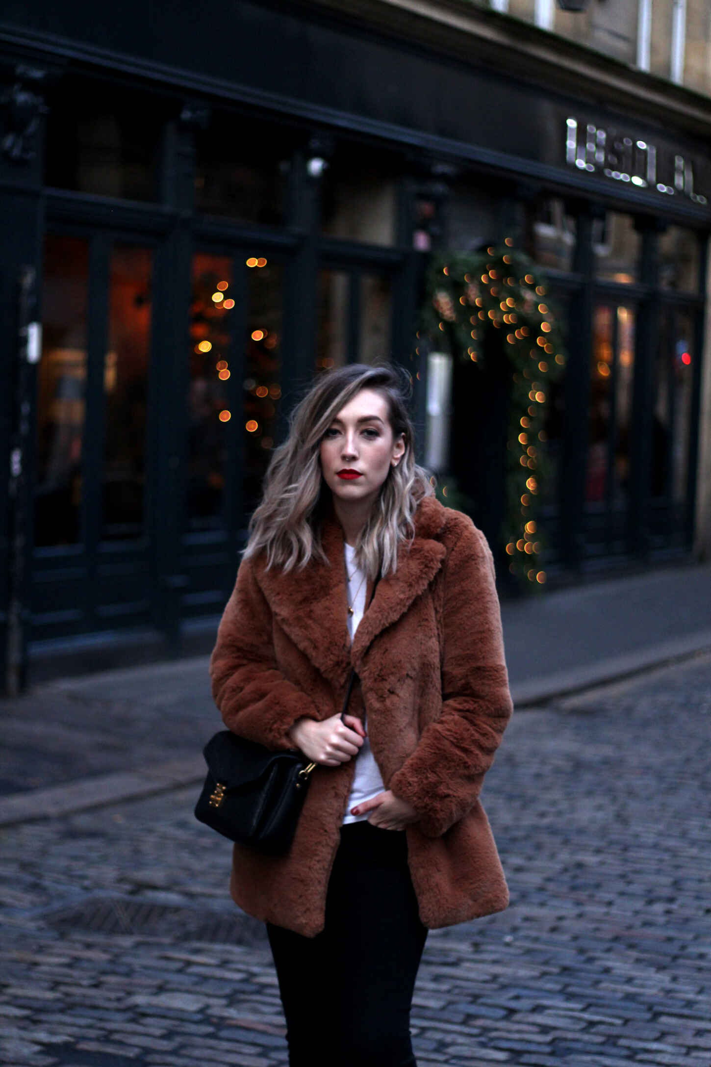 zara textured faux shearling coat